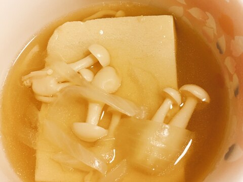 高野豆腐を使ったオニオンスープ